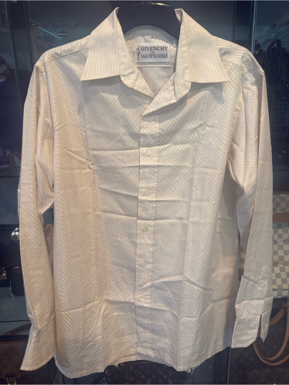 Givenchy Cream-Striped Men's Dress Shirt